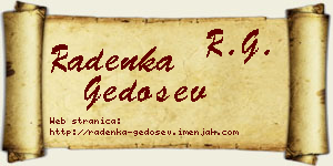 Radenka Gedošev vizit kartica